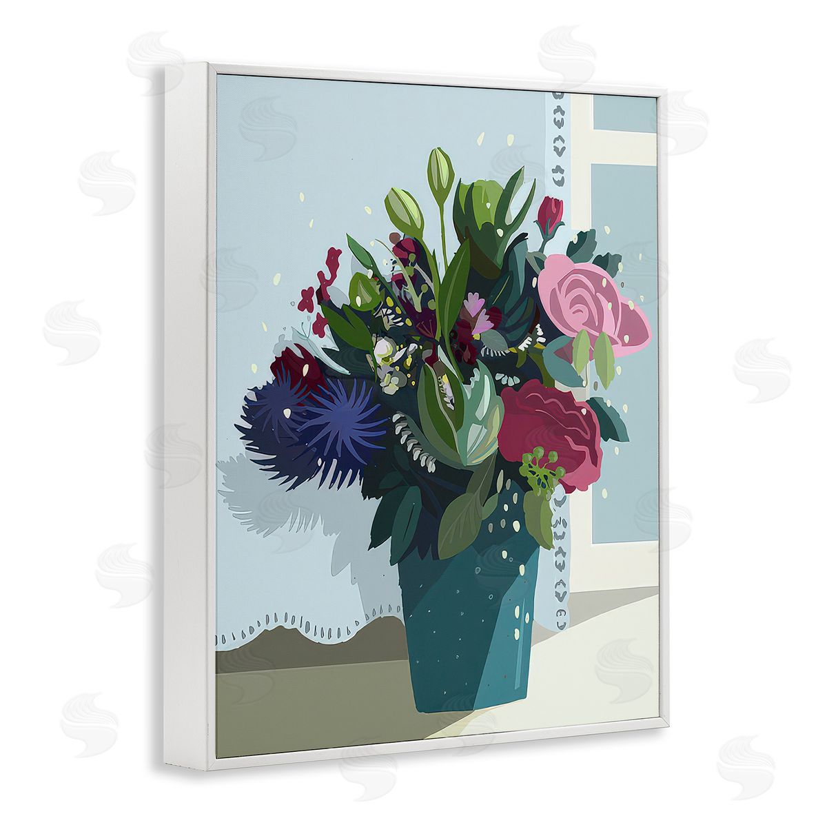 Betty Boynes After The Wedding Bouquet White Framed Giclee Wall Art Print