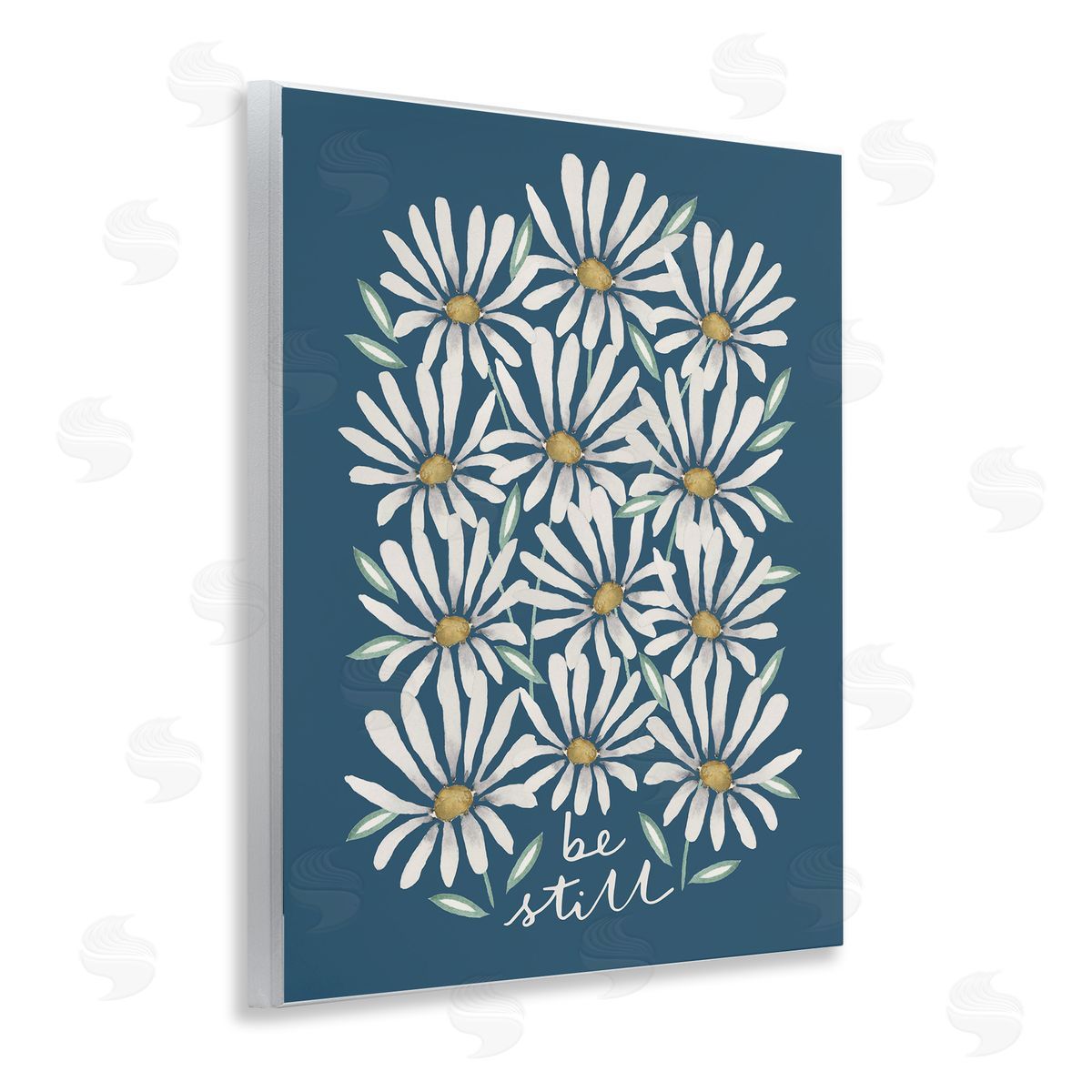 Be Still Daisy Pattern Wood Plaque Wall Art, Home Decor by Blue Chair Blessing
