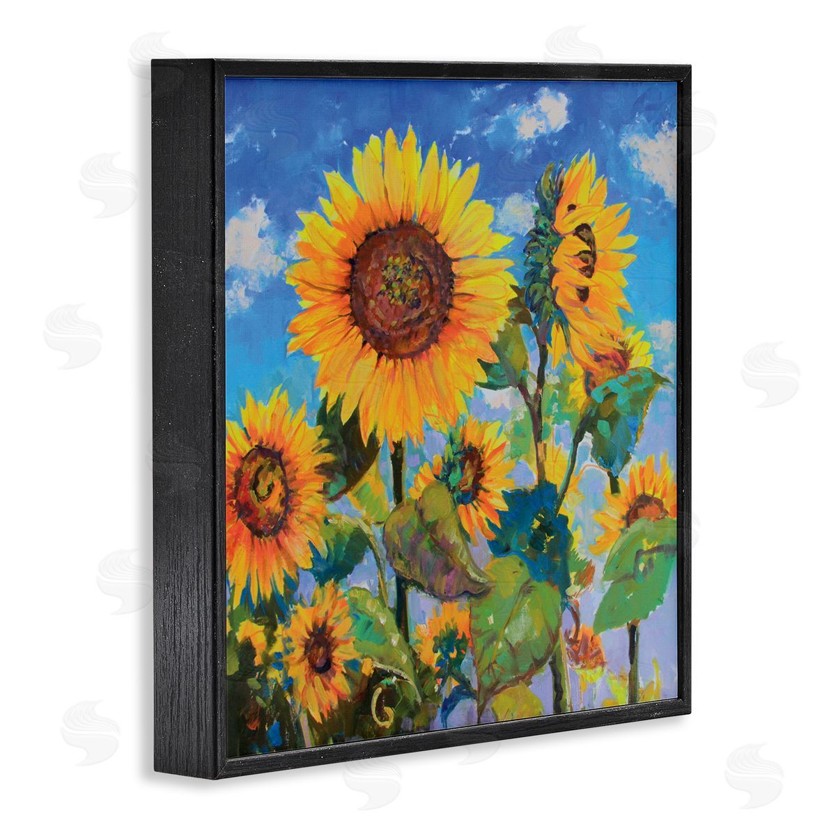 Catherine Elliot Lost Acres Sunflowers Black Framed Giclee Wall Art Print