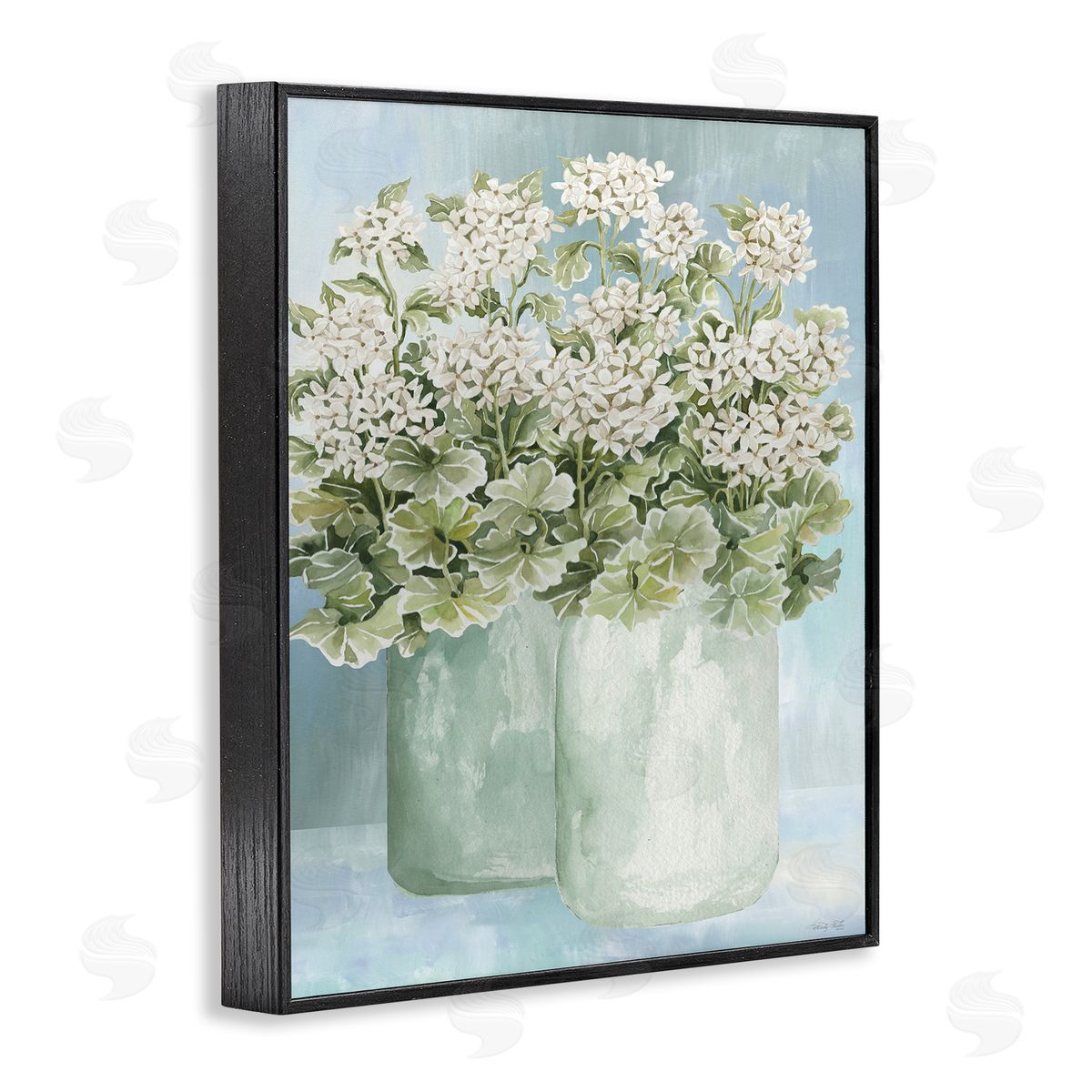 Charming Country Herbs Black Frame Print Wall Art, Home Decor by Cindy Jacobs