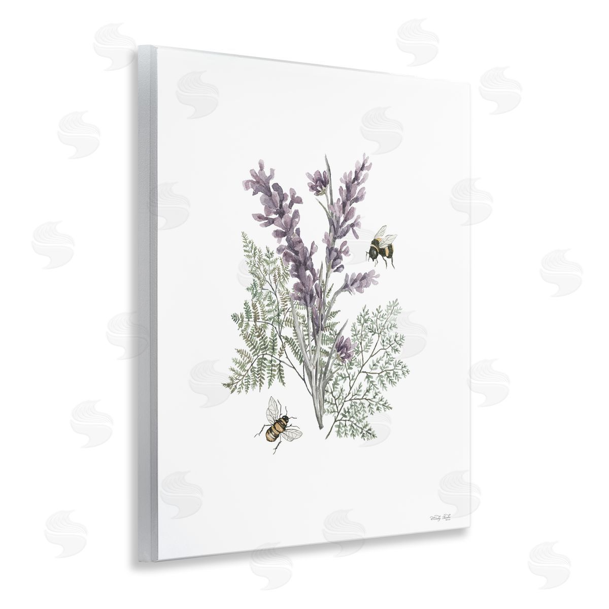 Bumble Bees and Lavender Wood Plaque Wall Art, Home Decor by Cindy Jacobs