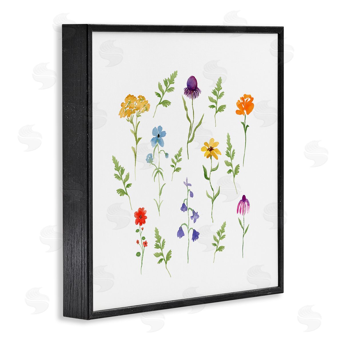 Corinne Rose Designs Various Cottage Herbs Black Framed Giclee Wall Art Print