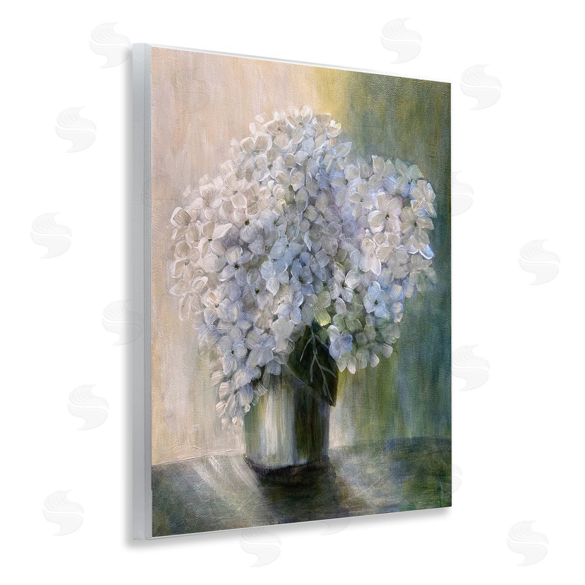 Hydrangea Still Life Wood Plaque Wall Art, Home Decor by Doris Charest