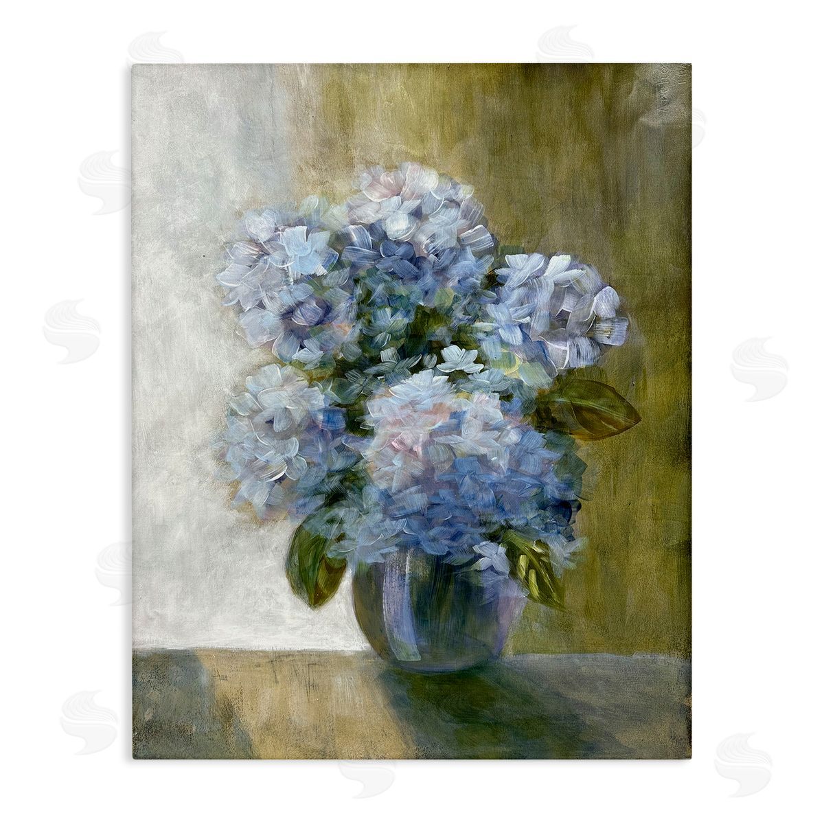 Hydrangeas in Vase Canvas Wall Art, Home Decor by Doris Charest