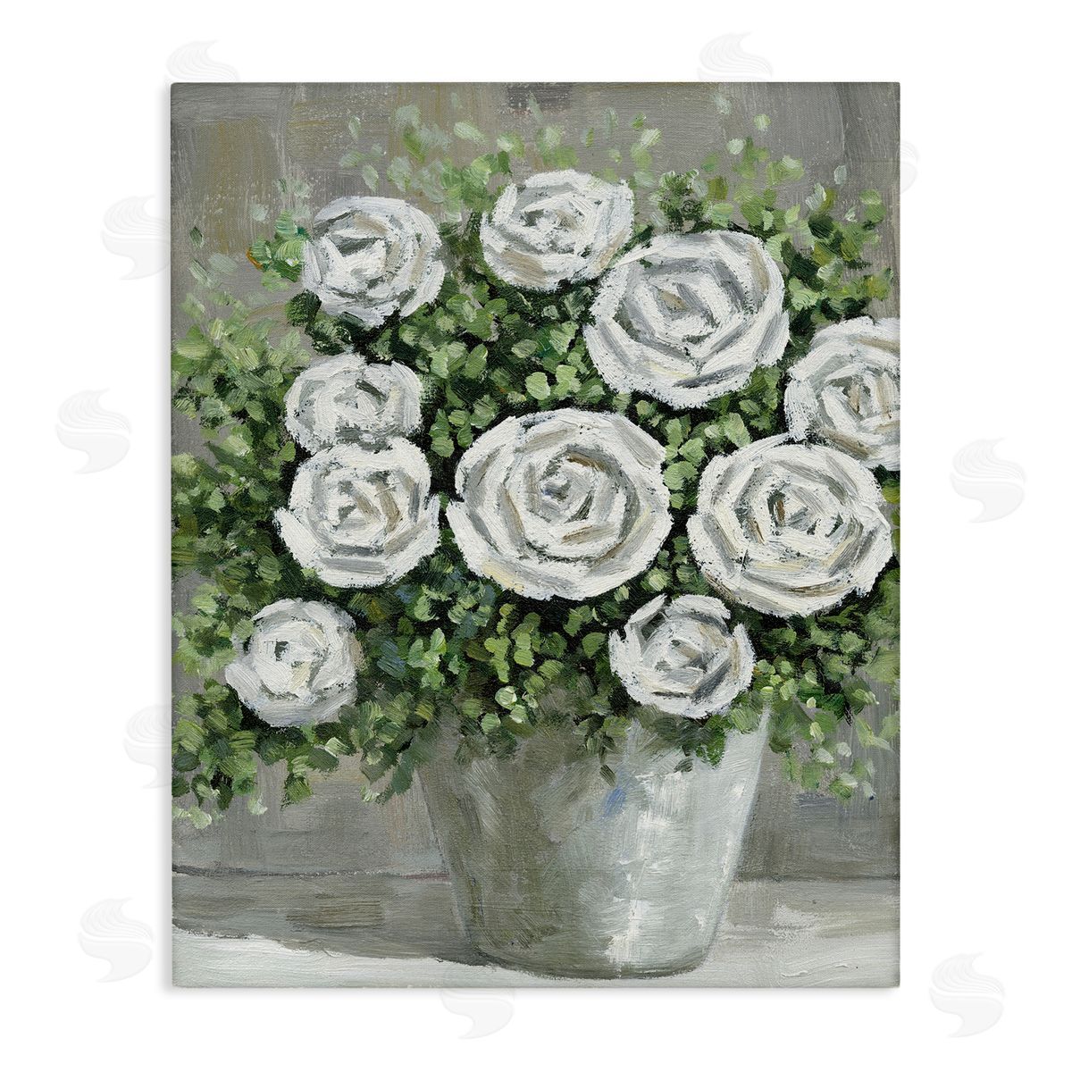 Potted Ranunculus Blooms Canvas Wall Art, Home Decor by Dogwood Portfolio