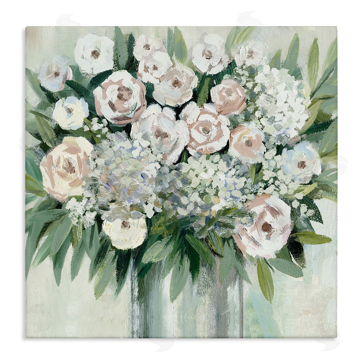 Dogwood Portfolio Charming Brushed Roses Canvas Wall Art Print
