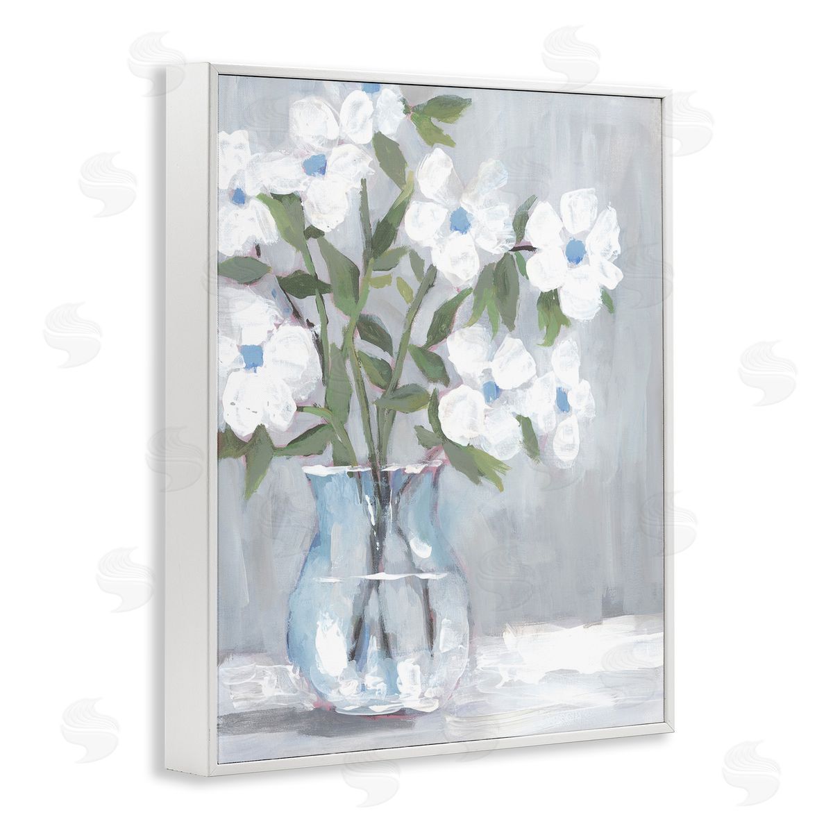 Pale Blossom Bouquet White Frame Print Wall Art, Home Decor by Dogwood Portfolio