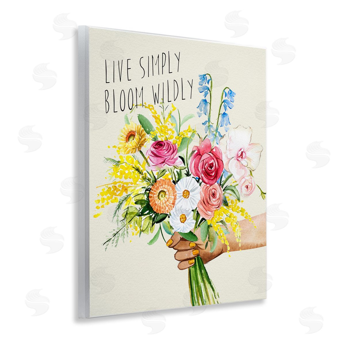 Live Simply Bloom Wildly Wood Plaque Wall Art, Home Decor by Enya Todd
