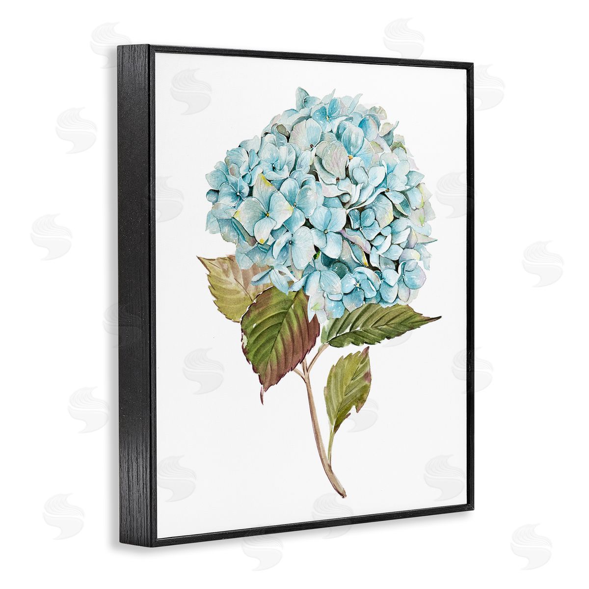 Simple Hydrangea Bud Black Frame Print Wall Art, Home Decor by Enya Todd