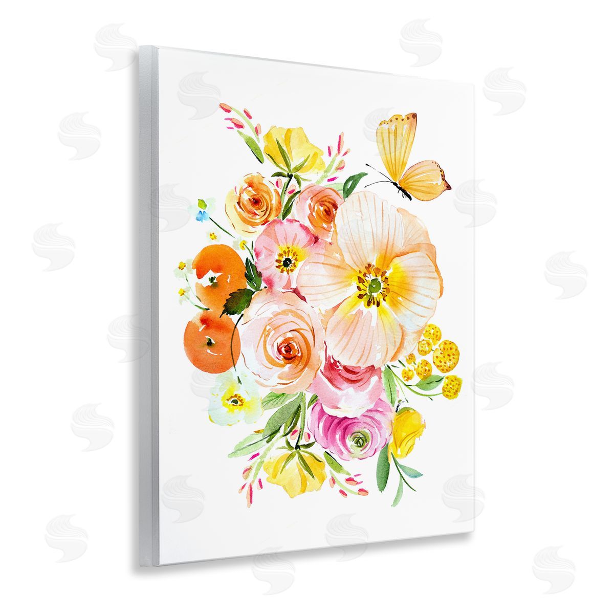 Varied Flower Bundle Wood Plaque Wall Art, Home Decor by Enya Todd