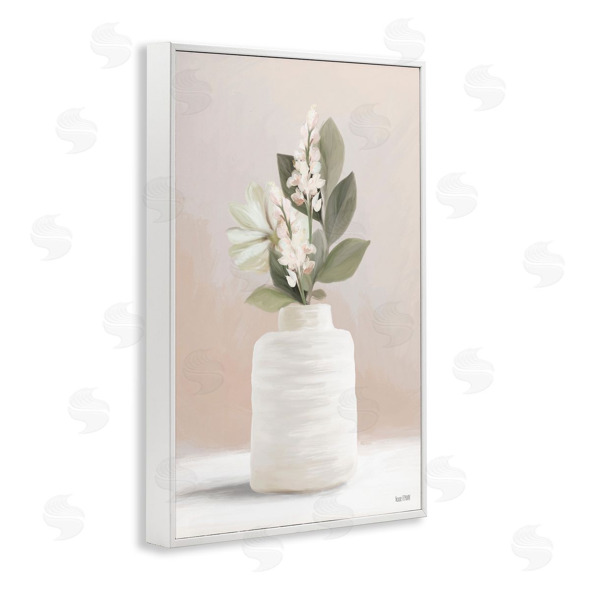 Simple Potted Herb White Frame Print Wall Art, Home Decor by House Fenway