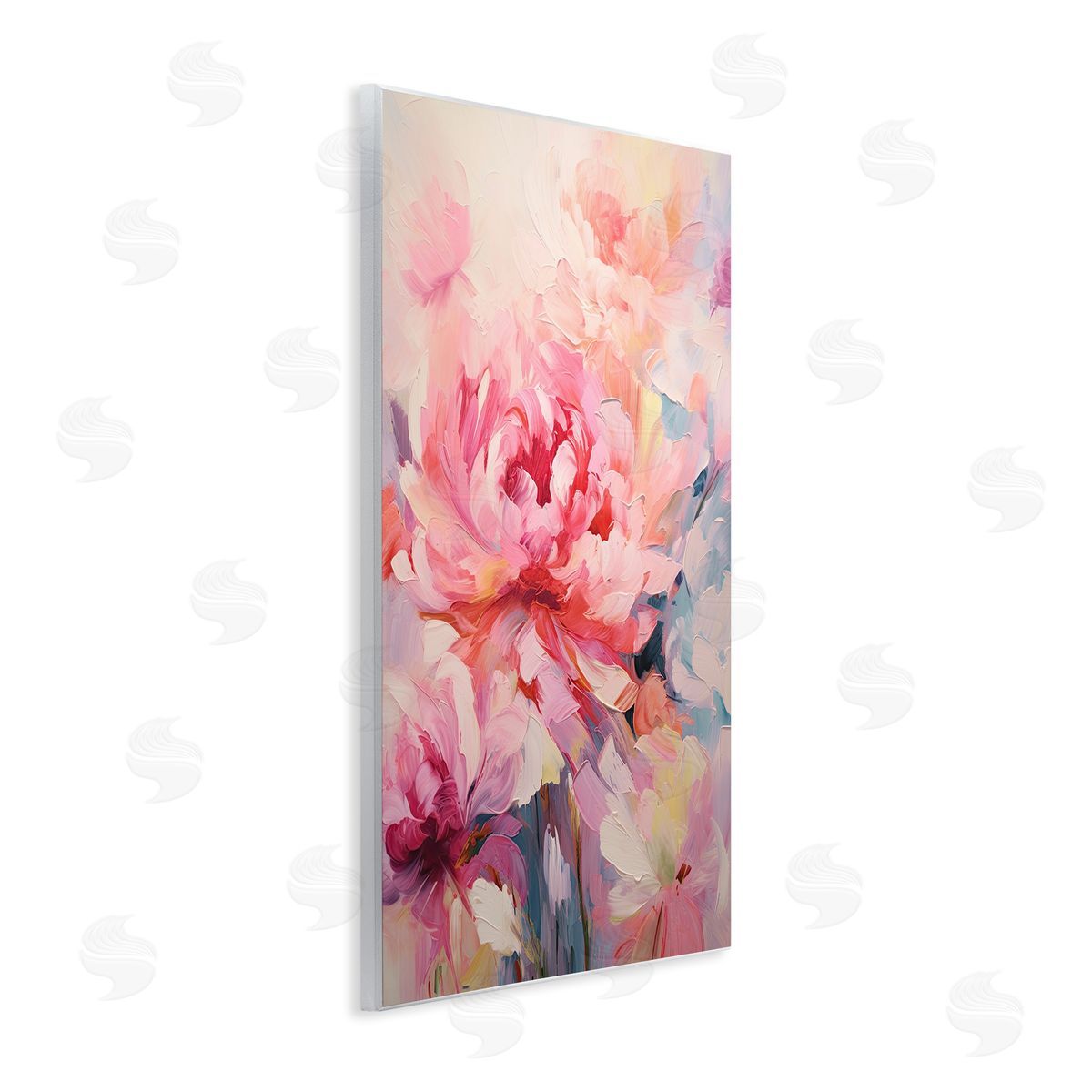 Floral Explosions Abstract Wood Plaque Wall Art, Home Decor by Gina Kelly