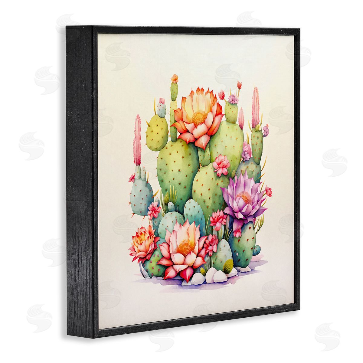 Andrea Haase Desert Spring Blooms Black Framed Giclee Wall Art Print