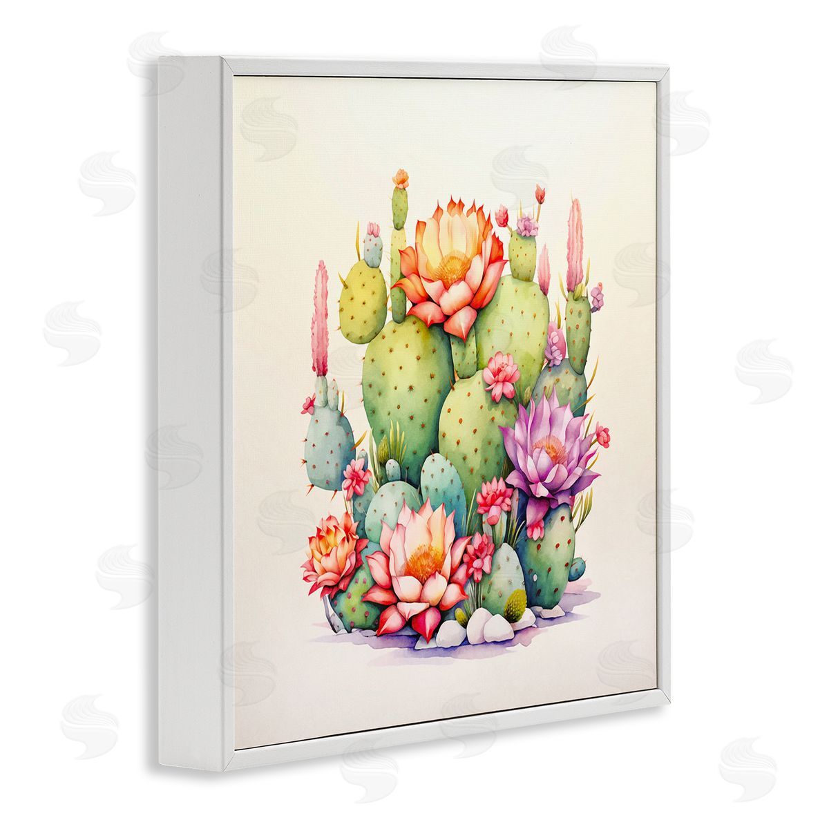 Andrea Haase Desert Spring Blooms White Framed Giclee Wall Art Print