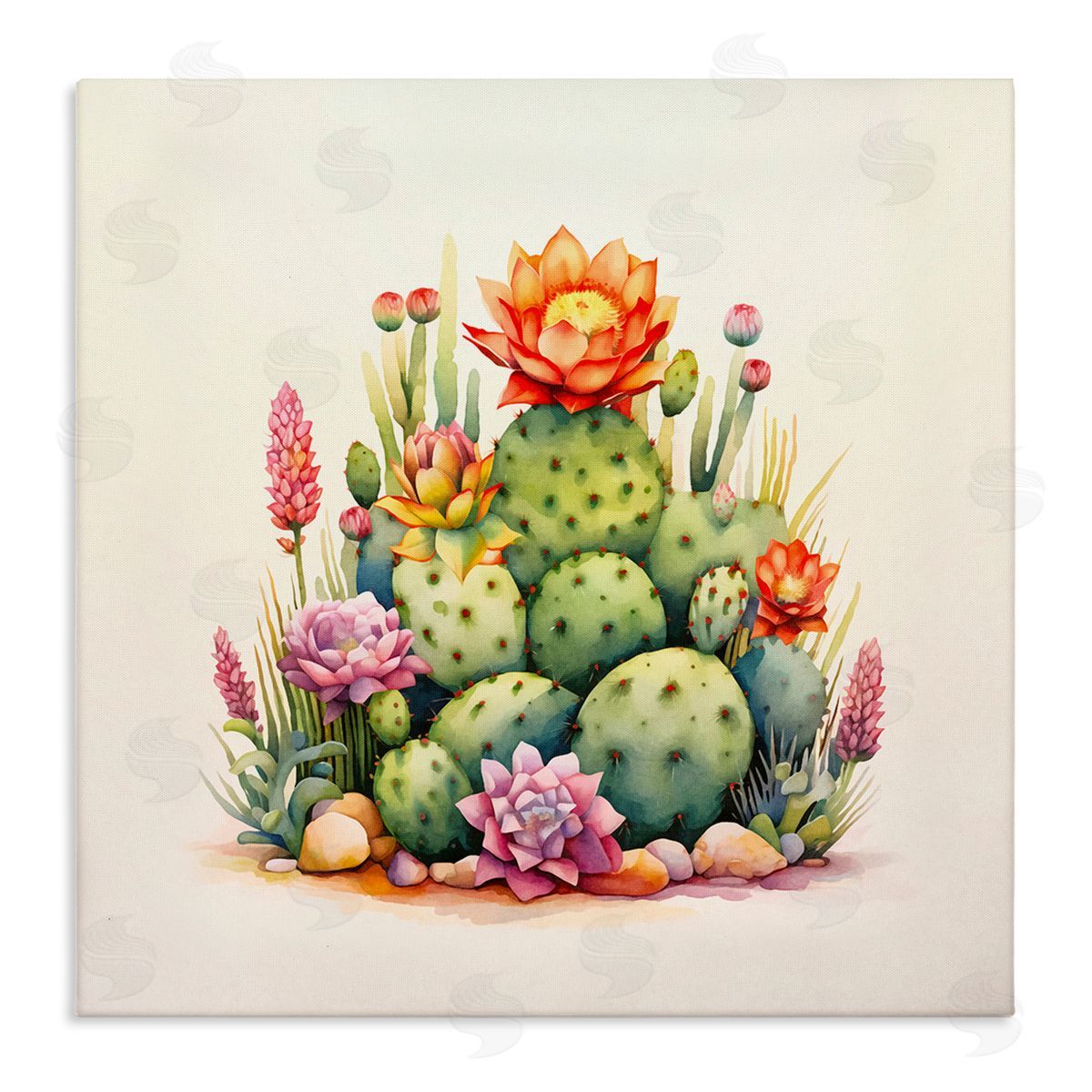 Andrea Haase Desert Spring Cacti Canvas Wall Art Print