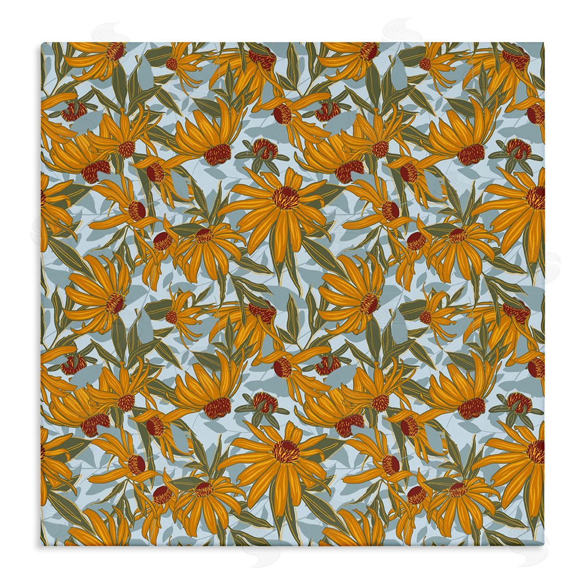 Alexandria Gilbert Kincaid Black Eyed Susan Pattern Canvas Wall Art Print