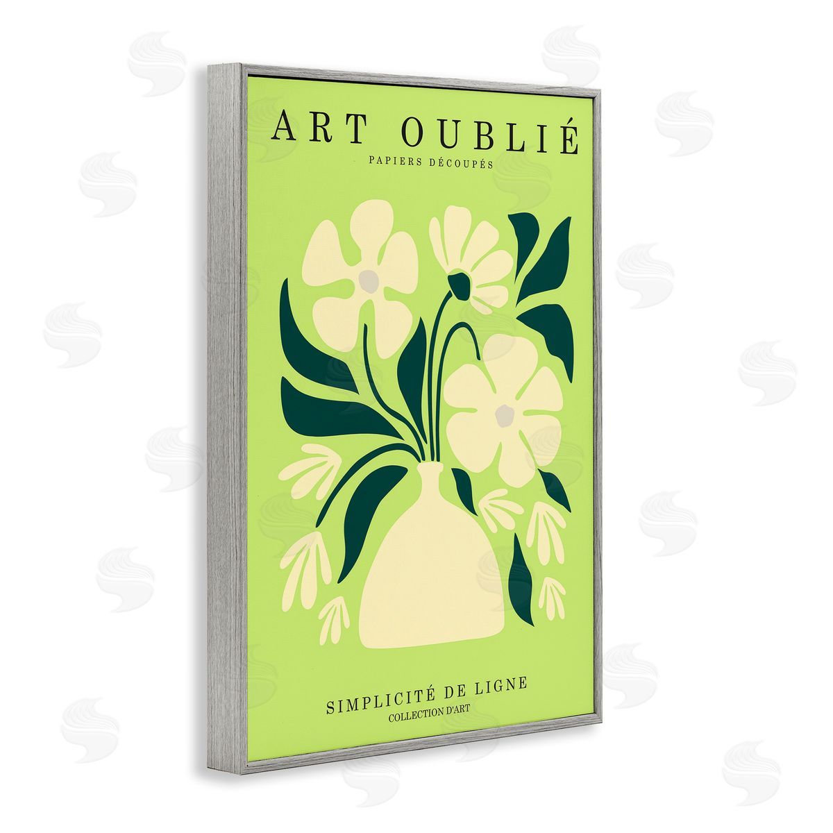 French Gallery Bouquet Grey Frame Print Wall Art, Home Decor by Incado