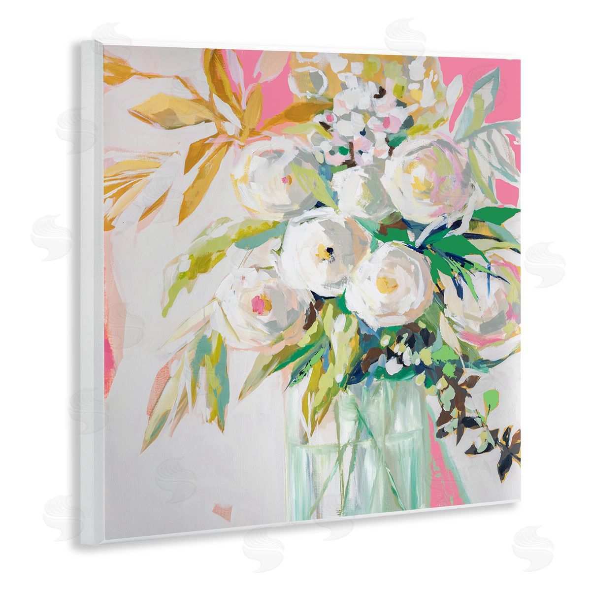 Springtime Soiree Roses Wood Plaque Wall Art, Home Decor by Jenny Westenhofer