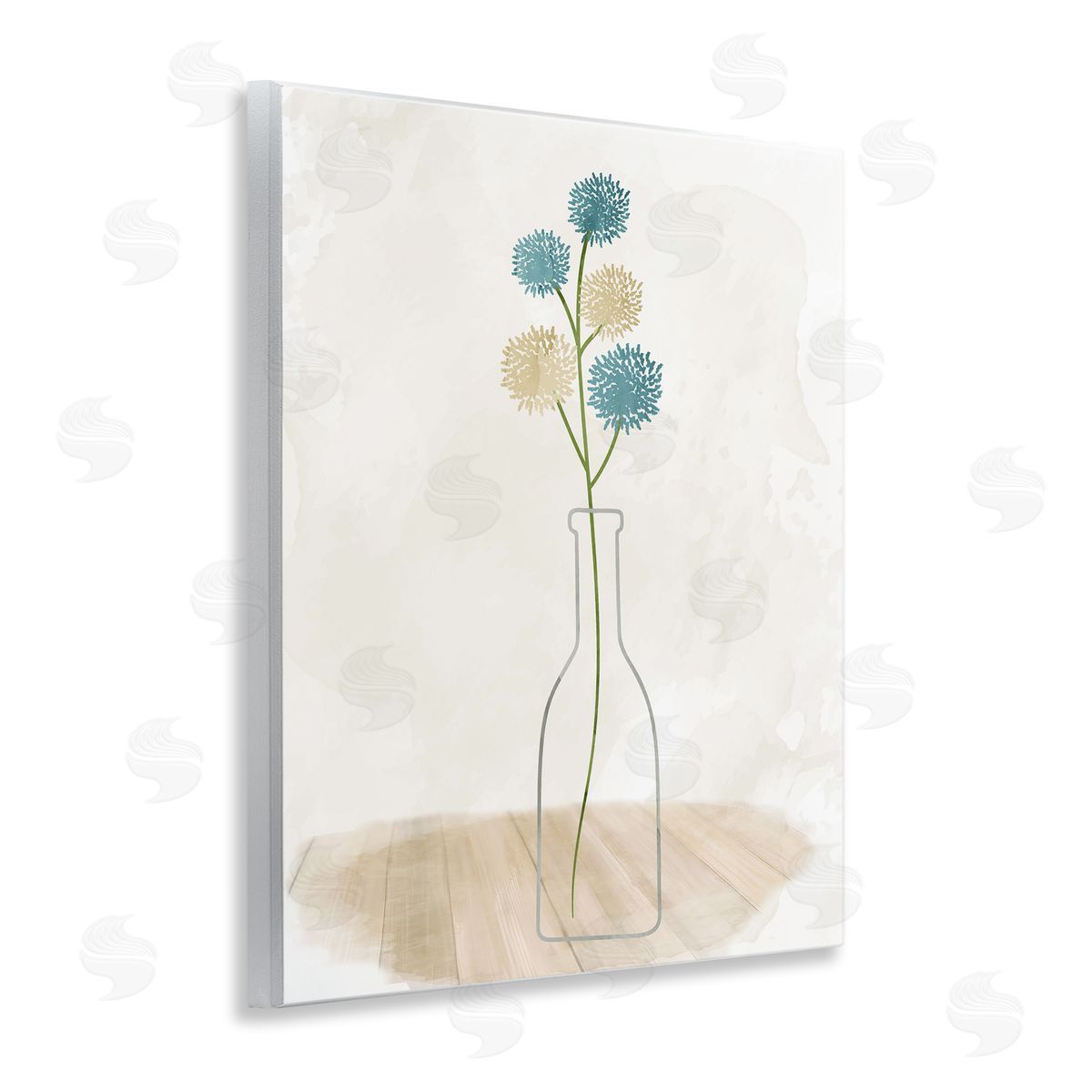 Simple Bud Vase Wood Plaque Wall Art, Home Decor by Kim Allen