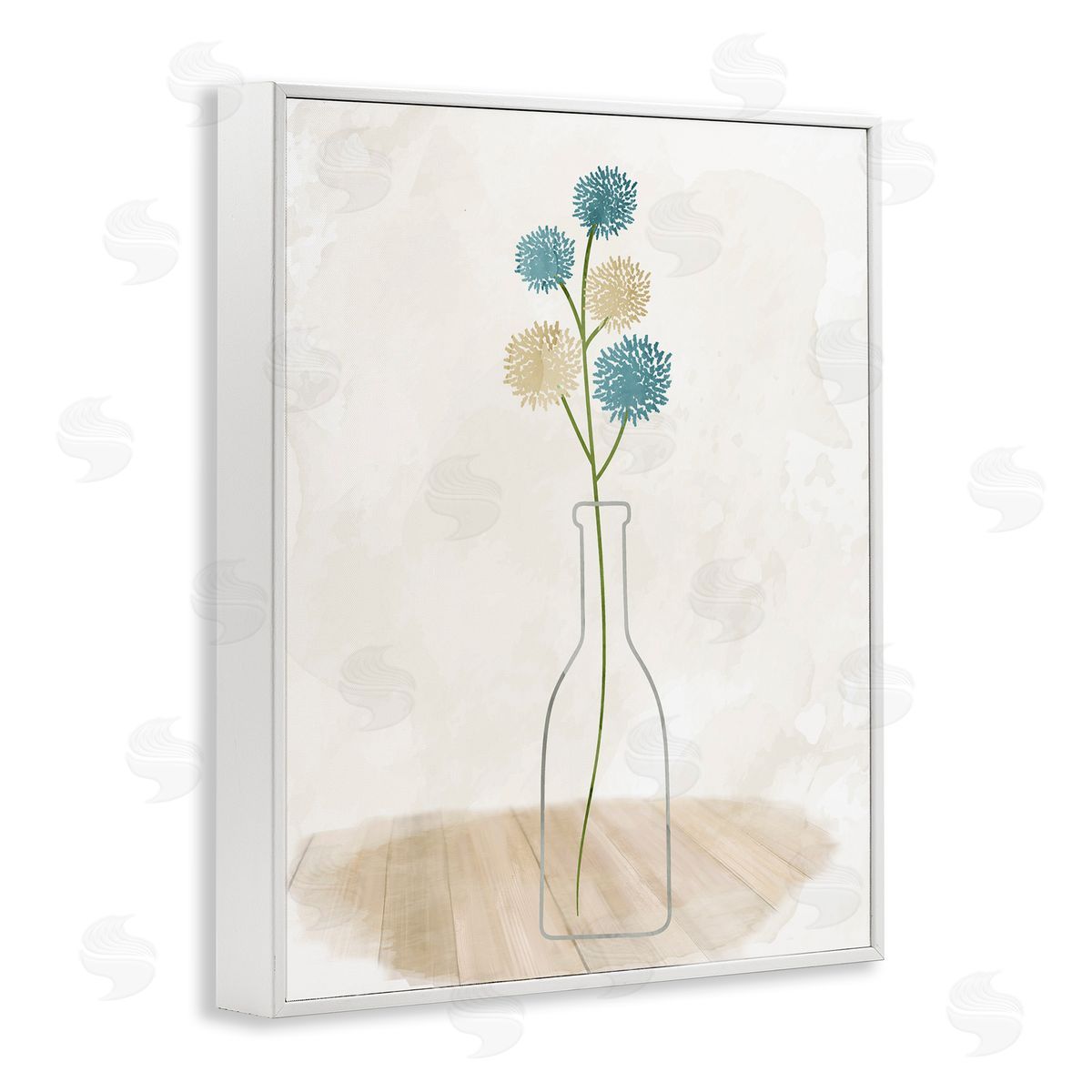 Simple Bud Vase White Frame Print Wall Art, Home Decor by Kim Allen