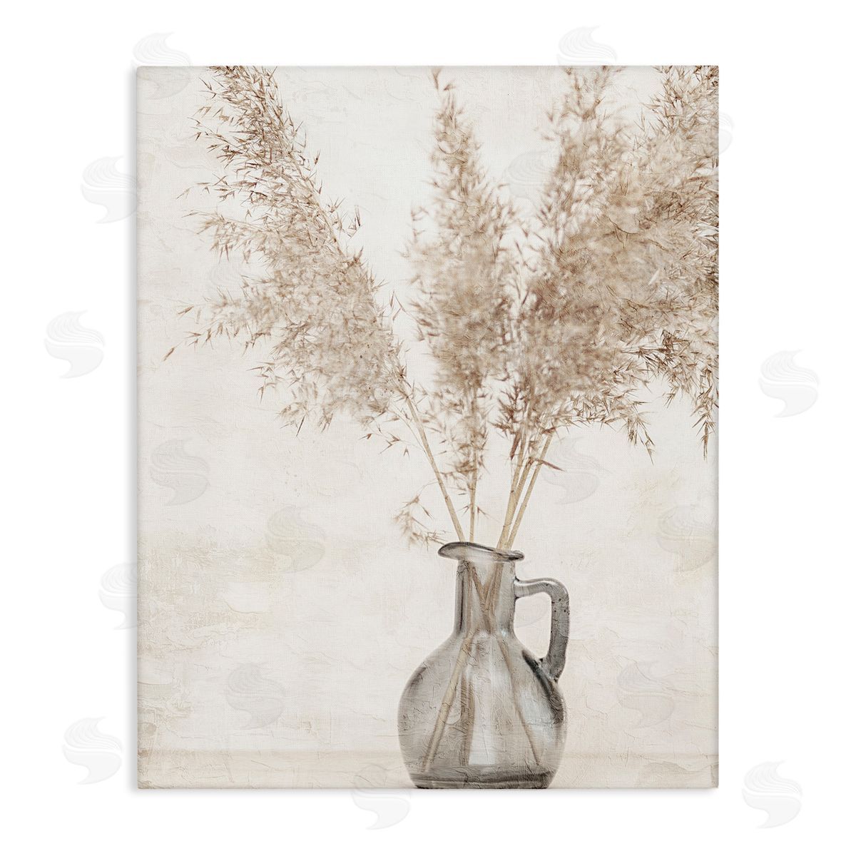 Organic Pampas Vase Canvas Wall Art, Home Decor by Kim Allen