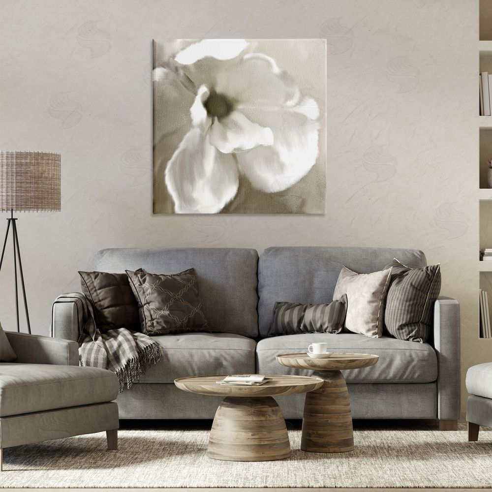 Kim Allen Blooming Magnolia Petals Canvas Wall Art Print in Room