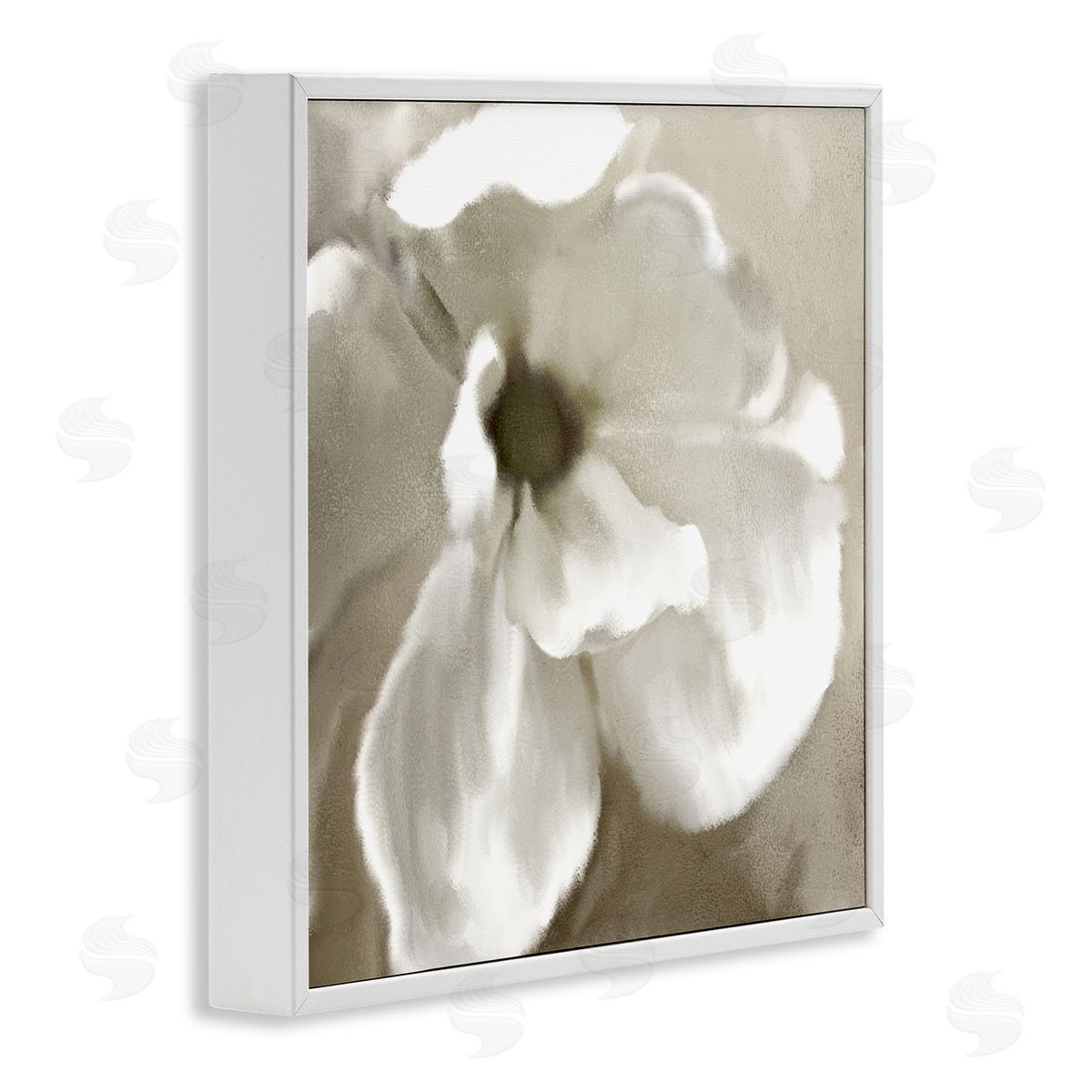 Kim Allen Blooming Magnolia Petals White Framed Giclee Wall Art Print