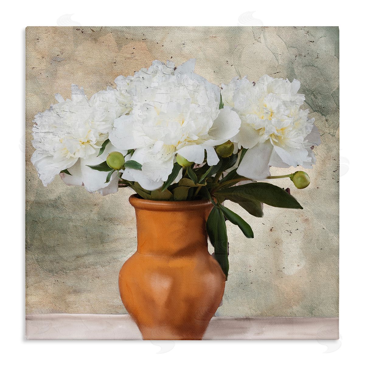 Kim Allen Rustic Terracotta Vase Canvas Wall Art Print