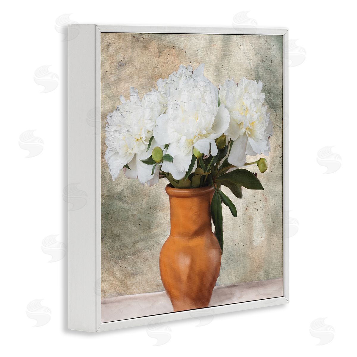 Kim Allen Rustic Terracotta Vase White Framed Giclee Wall Art Print