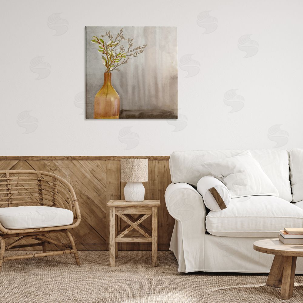 Kim Allen Traditional Amber Vase Canvas Wall Art Print in Room