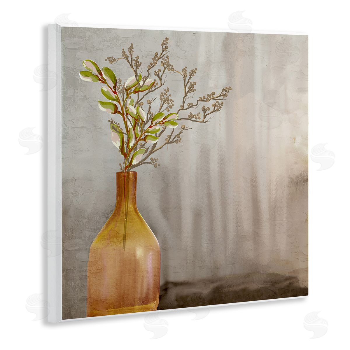 Kim Allen Traditional Amber Vase Wooden Wall Plaque Art Print