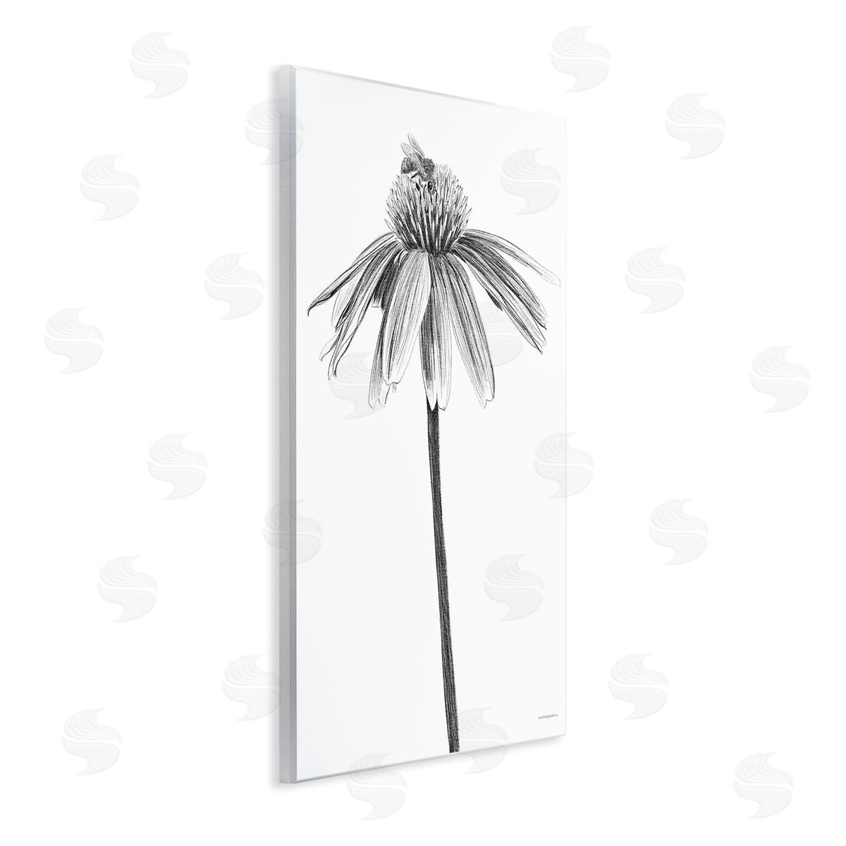 Simple Daisy Sprig Wood Plaque Wall Art, Home Decor by Kamdon Kreations