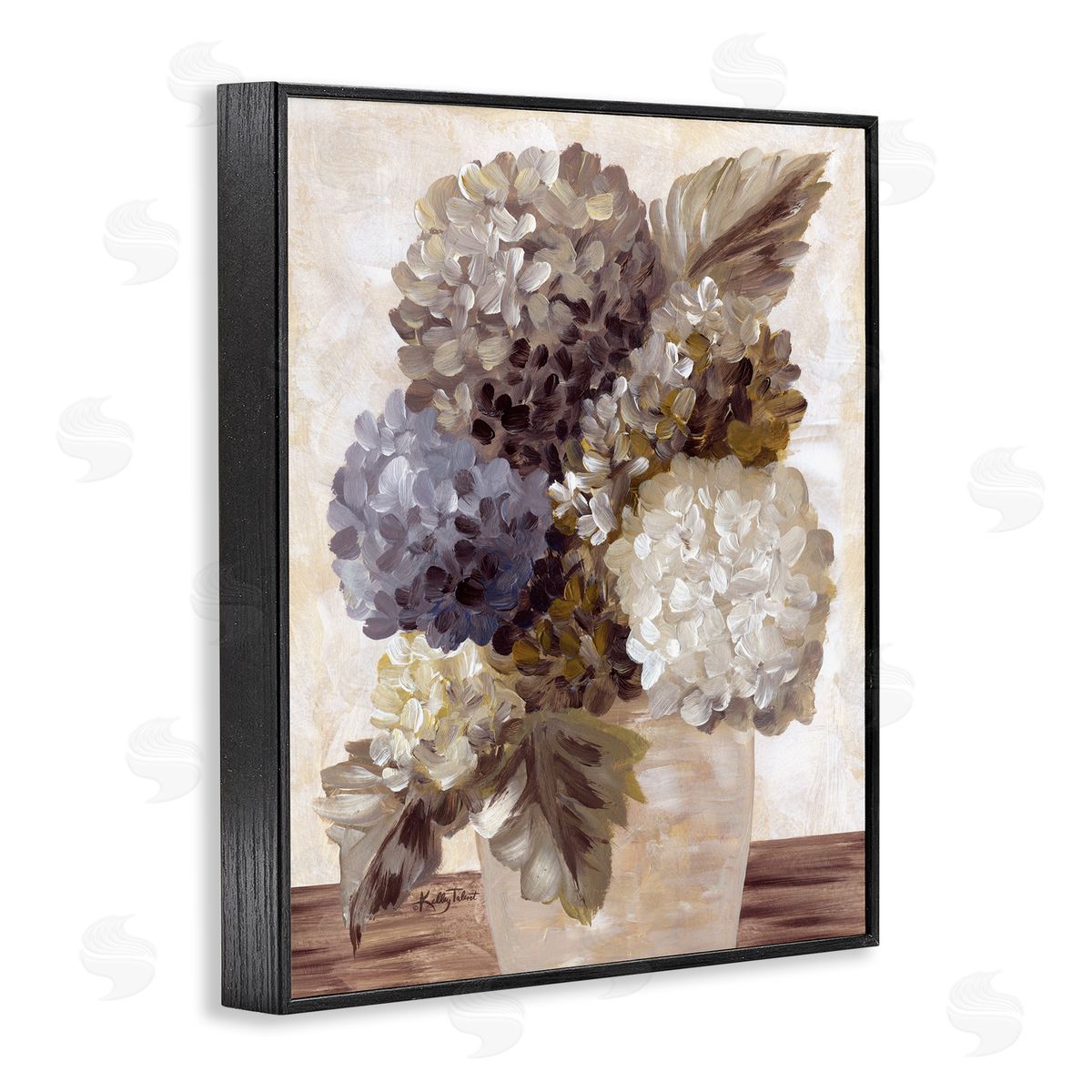Kelley Talent Full Hydrangea Blooms Black Framed Giclee Wall Art Print