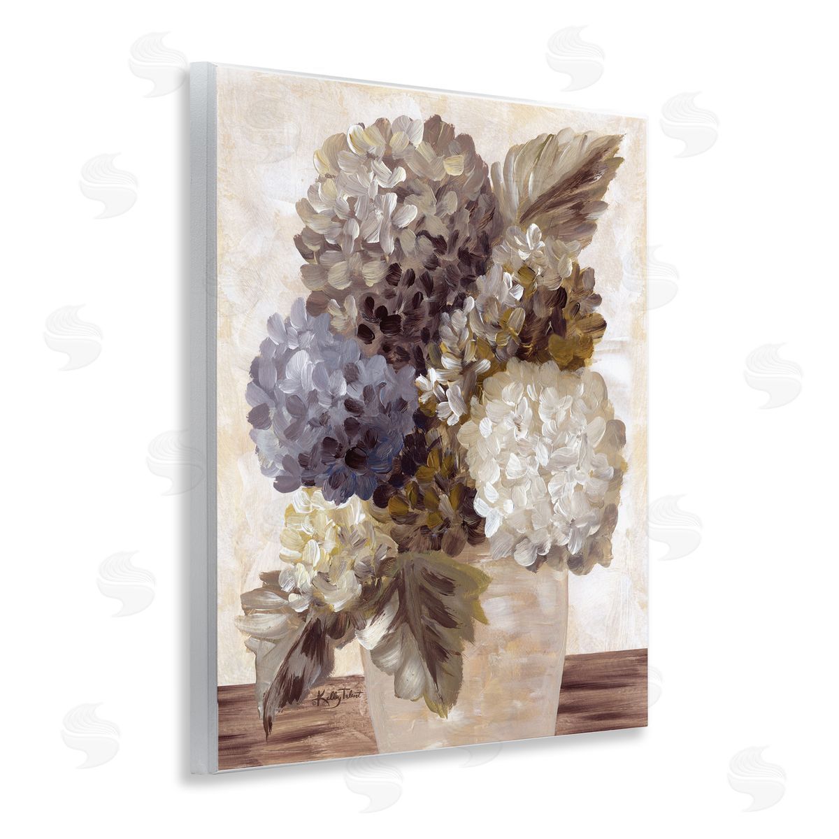 Kelley Talent Full Hydrangea Blooms Wooden Wall Plaque Art Print