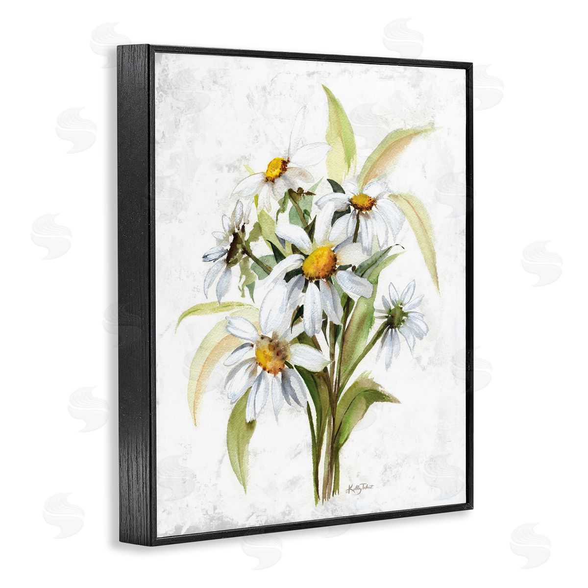 Kelley Talent Simple Daisy Bundle Black Framed Giclee Wall Art Print