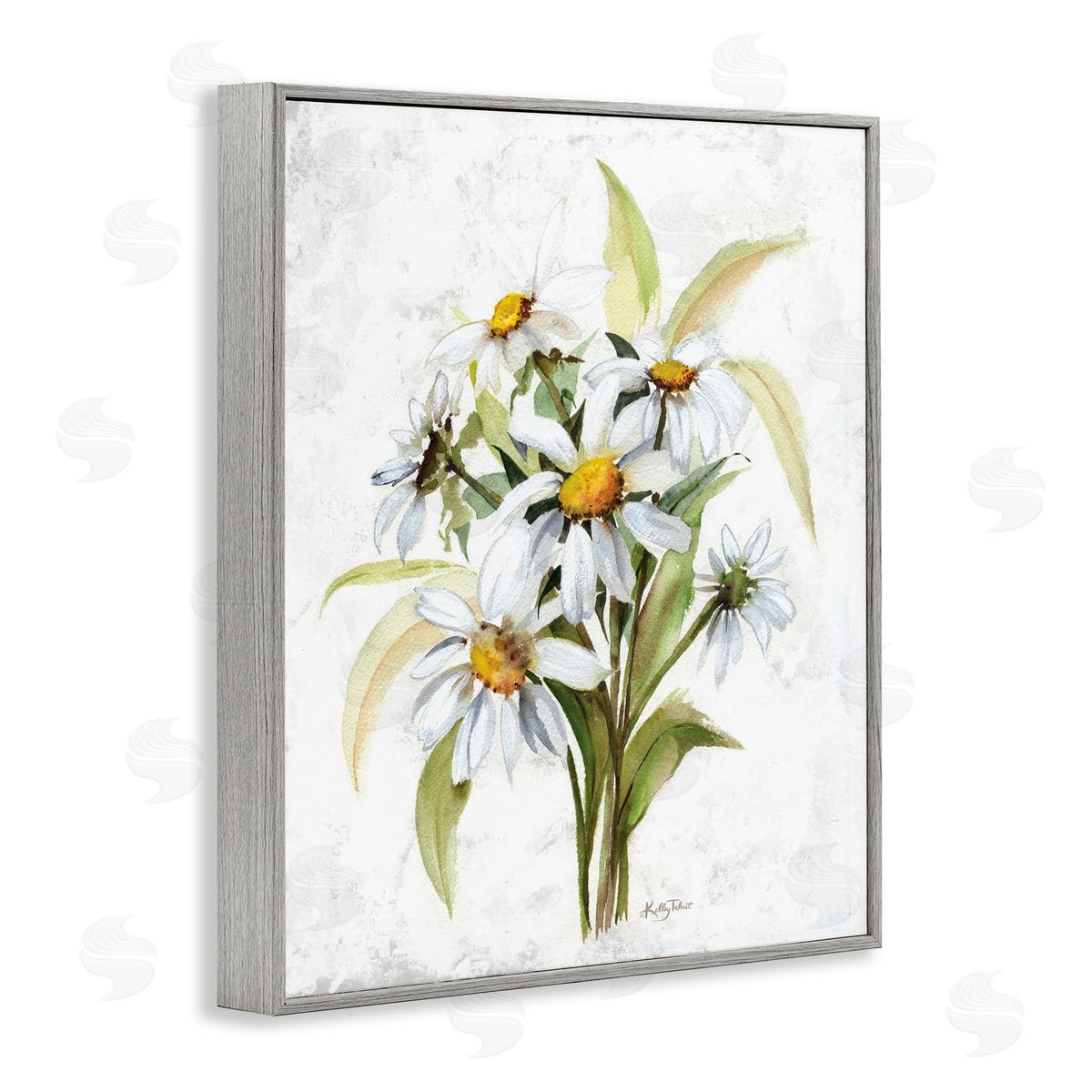 Kelley Talent Simple Daisy Bundle Gray Framed Giclee Wall Art Print