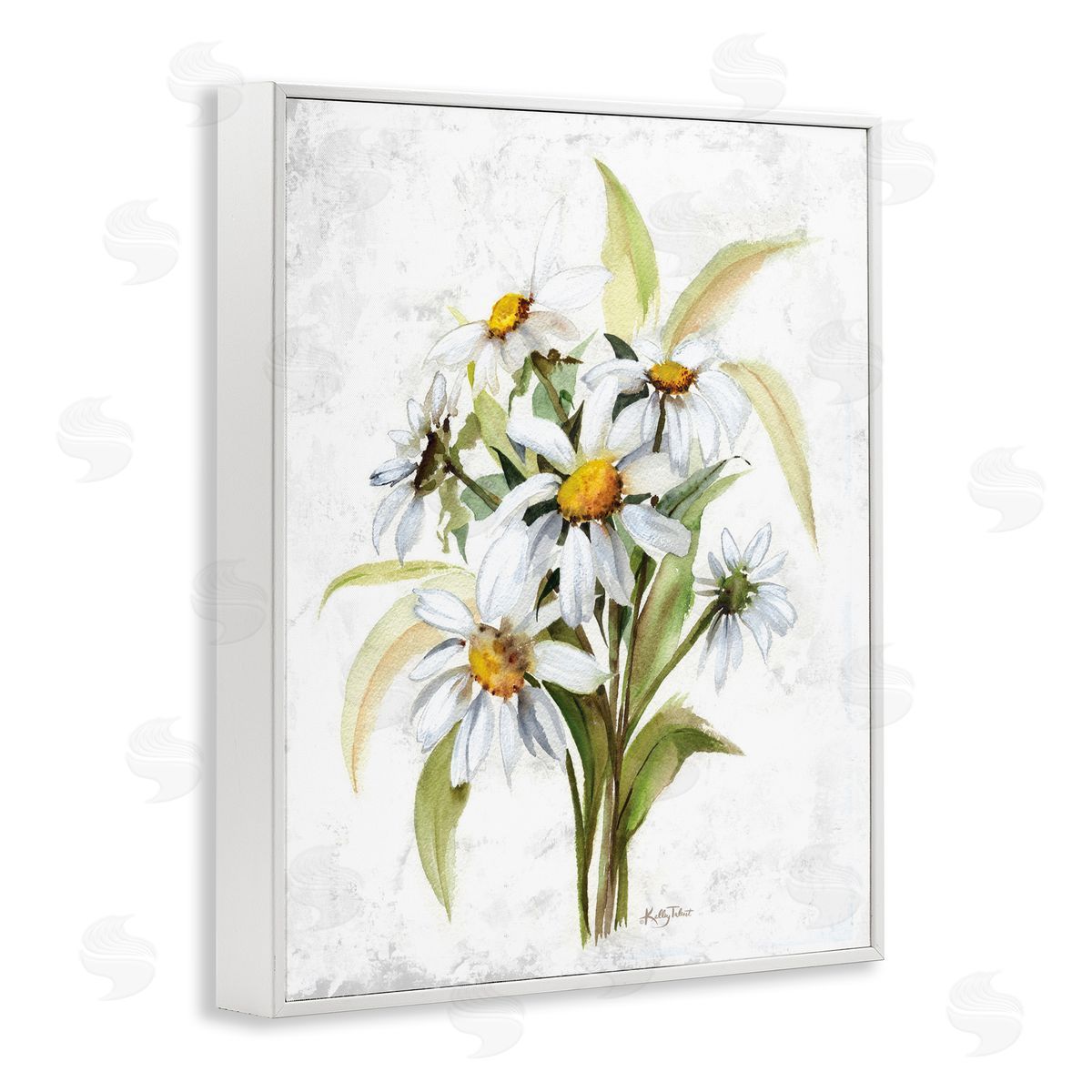 Kelley Talent Simple Daisy Bundle White Framed Giclee Wall Art Print