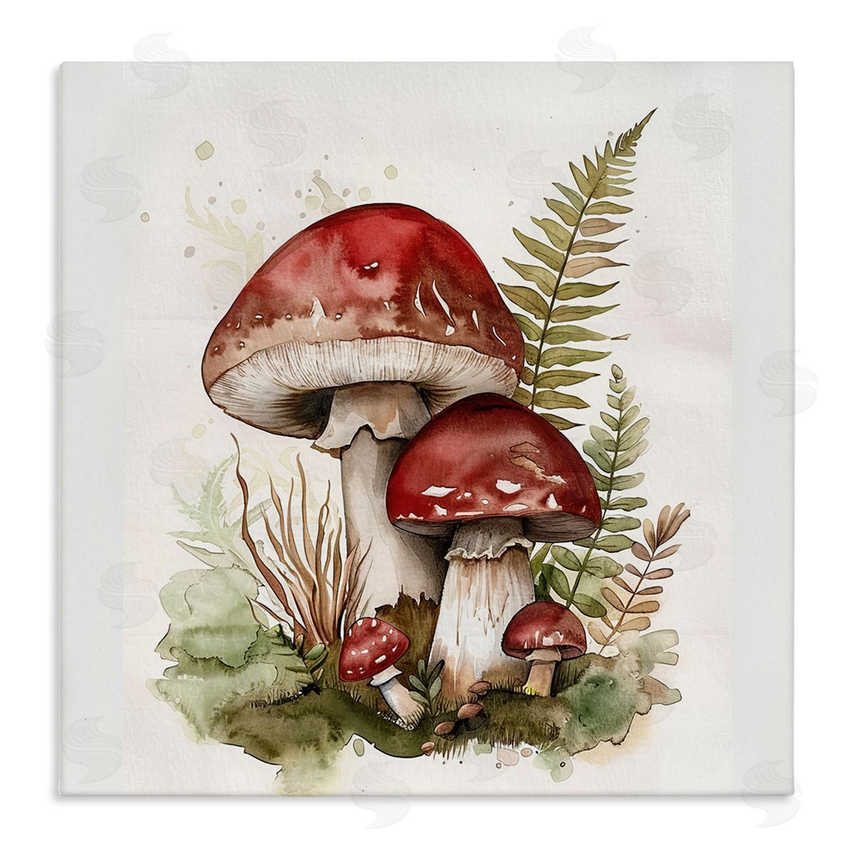 Lazar Studio Enchanted Forest Mushrooms Canvas Wall Art Print