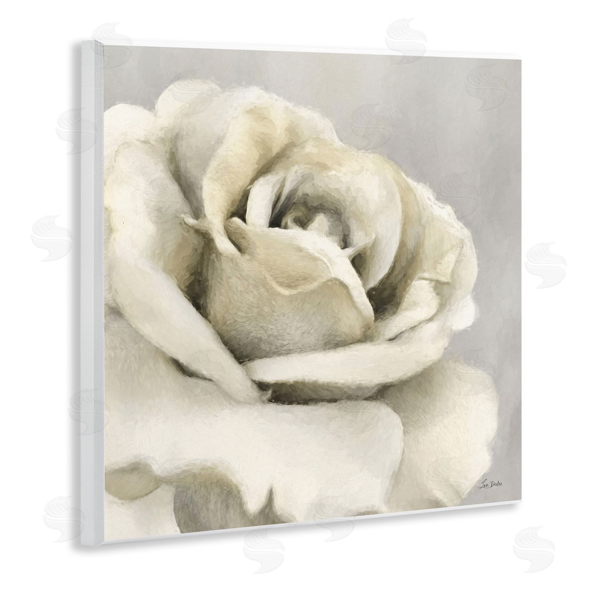 Curling Rose Petals Wood Plaque Wall Art, Home Decor by Lori Deiter