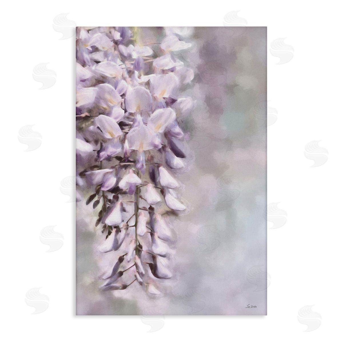 Soft Foxglove Petals Canvas Wall Art, Home Decor by Lori Deiter