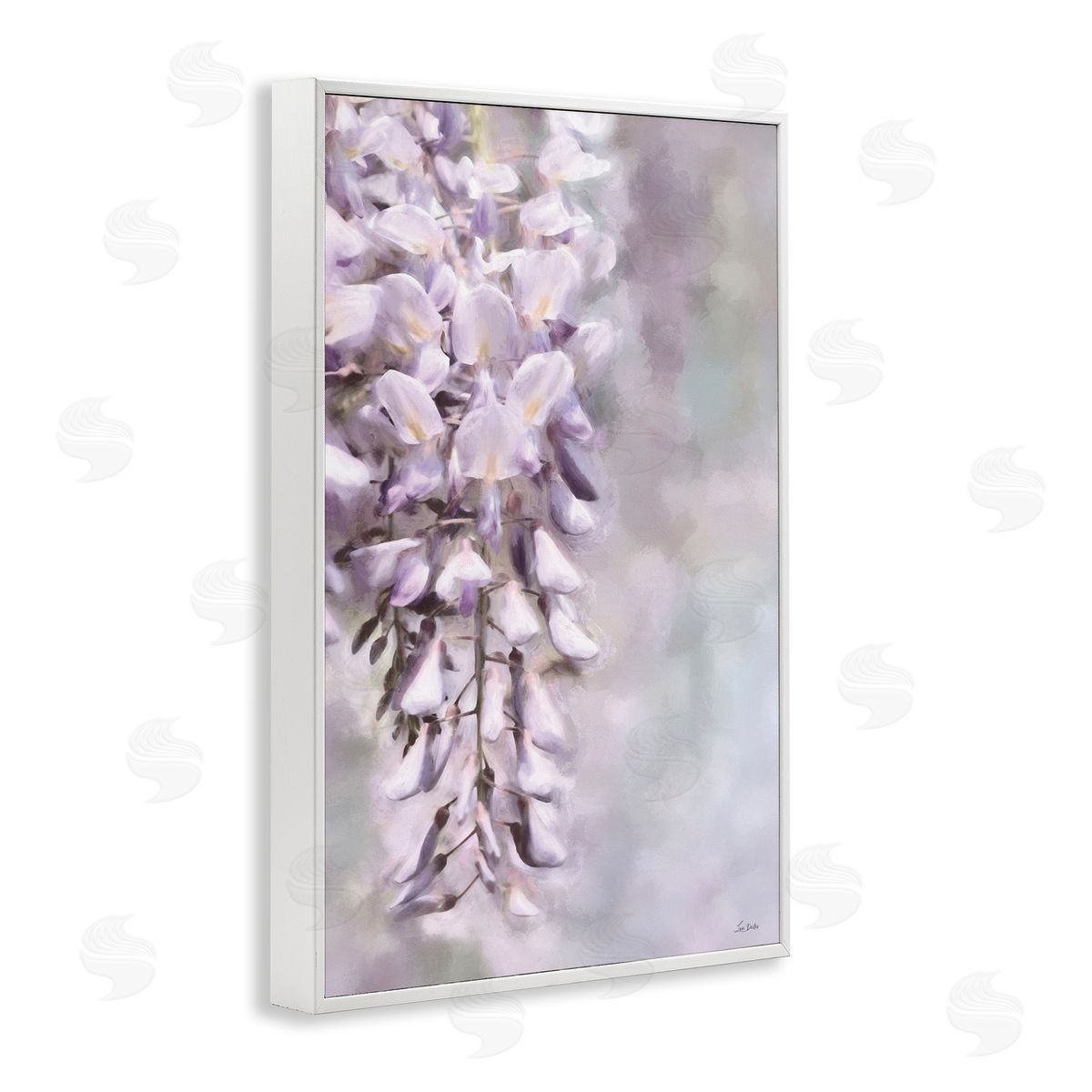 Soft Foxglove Petals White Frame Print Wall Art, Home Decor by Lori Deiter