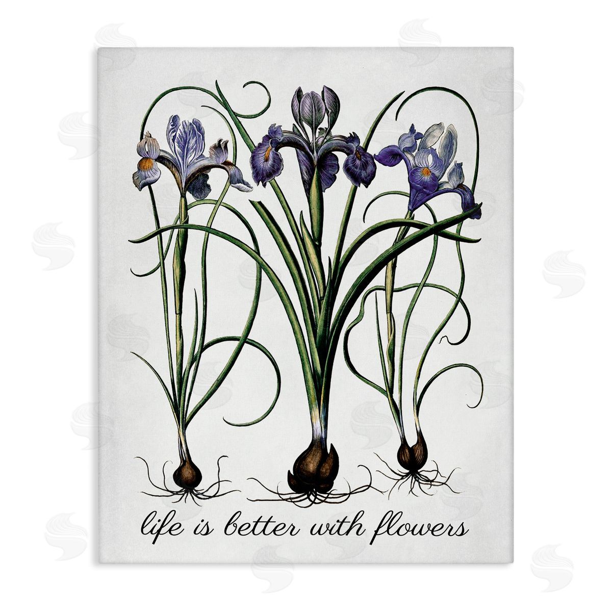 Better With Flowers Canvas Wall Art, Home Decor by Lettered and Lined