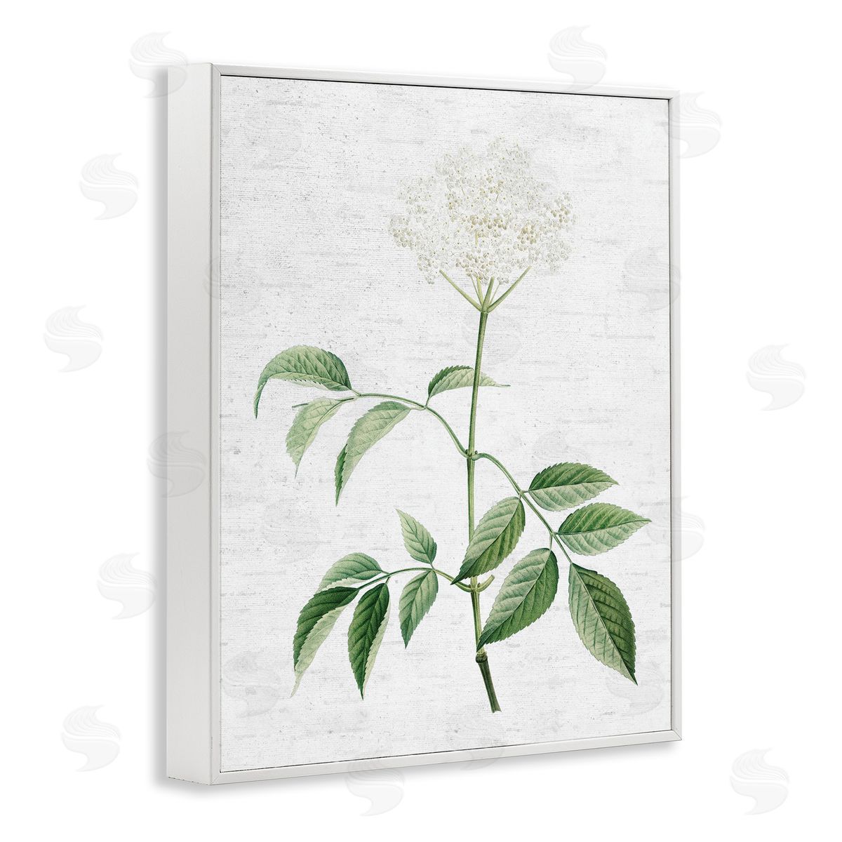 Subtle Neutral Flower White Frame Print Wall Art, Home Decor by Lettered and Lined
