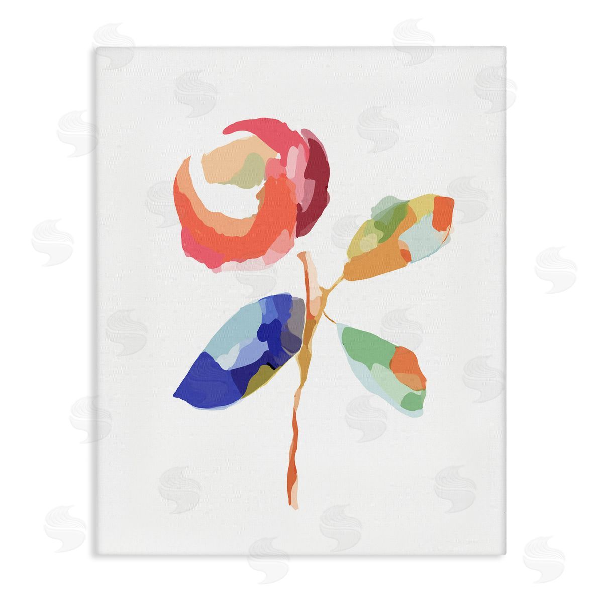 Lisa Nohren Mosaic Floral Bloom Canvas Wall Art Print