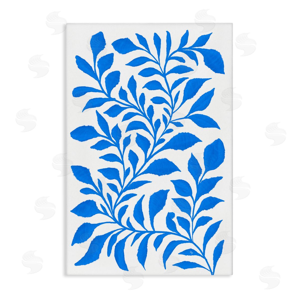 Blue Snake Plant Canvas Wall Art, Home Decor by Martina Pavlova