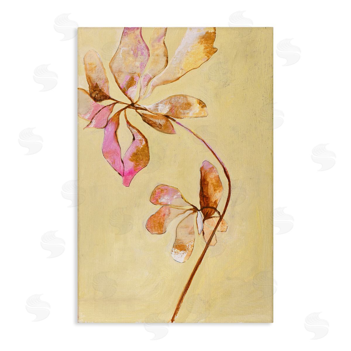 Rustic Petals Impression Canvas Wall Art, Home Decor by Design Fabrikken