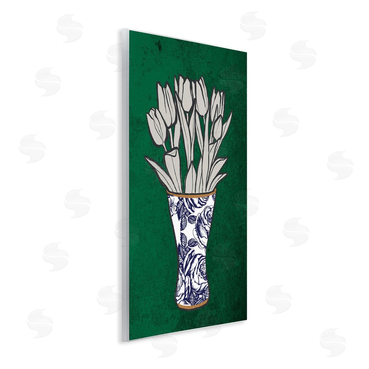 Tulip Bouquet Vase Wood Plaque Wall Art, Home Decor by Marcus Prime