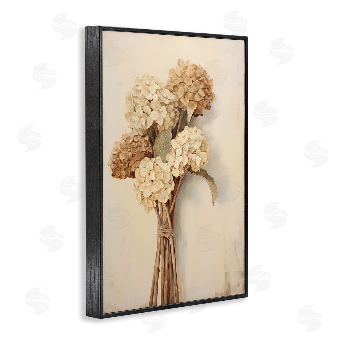 Petal Prints Design Vintage Hydrangea Bundle Black Framed Giclee Wall Art Print