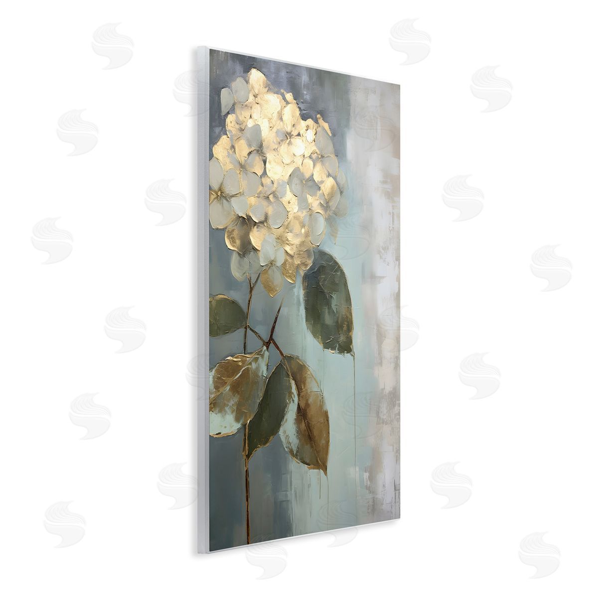 Distressed Hydrangea Bloom Wood Plaque Wall Art, Home Decor by Petals Prints Design