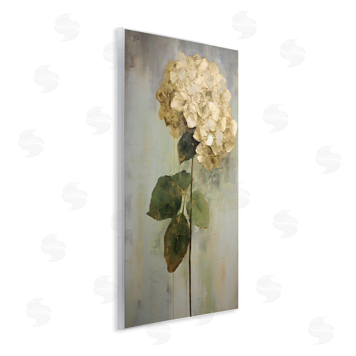 Single Distressed Hydrangea Wood Plaque Wall Art, Home Decor by Petals Prints Design